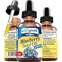 BLUEBERRY SEED OIL 100% Pure Unrefined Virgin Cold Pressed. Moisturizer for Face, Skin, Hair, Nails, Scars, Anti Aging 1 Fl.oz.- 30 ml. by myVidaPure
