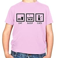 Eat Sleep Cats - Childrens/Kids Crewneck T-Shirt