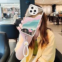 Lulumi-Phone Case for iphone15 Pro Max, Romantic Luxurious Heat Dissipation Lovely Makeup Mirror Anti-Knock Waterproof Mirror Surface Full Edging Texture Anti-Knock Skeleton Trend