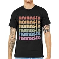 Colorful Namaste Short Sleeve T-Shirt - Gifts for Meditations Lover - Meditation Inspired Present