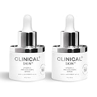Clinical Skin Vitamin C Pro-Collagen Serum, Vitamin E, Anti-Aging, Skin Brightening Formula, For Soft Luminous Skin, for Fine Lines and Wrinkles 2 Pack