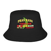 Vietnam Veteran Phan Rang Bucket Hat for Women Men Packable Sun Cap Fashion Fisherman Hat Summer Beach Hat Travel Caps Black