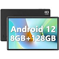 SGIN 8GB RAM 128GB ROM Android 12 Tablet, 10 Inch 1280 * 800 HD IPS Tablets Computer with Srceen, MTK Octa-Core 2.0Ghz Processor, 8MP+5MP Camera, Bluetooth, WiFi, 6000mAh, Black