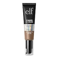 e.l.f. Camo CC Cream, Color Correcting Medium-To-Full Coverage Foundation with SPF 30, Deep 500 W, 1.05 Oz (30g)