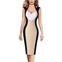 VFSHOW Womens Halter V Neck Pleated Fitted Cocktail Party Bodycon Pencil Dress