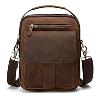 Mens Genuine Leather Sling Messenger Shoulder Cross body Satchel Bag Handle Tote Business Briefcase Portfolio