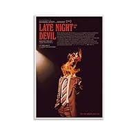 TXDD Late Night With The Devil Poster 2024 Horror Movie Posters Canvas Posters for Room Aesthetic Decorative Painting Bed Room Art Bathroom Decorations 12x18inch(30x45cm) Unframe-style