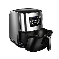 6L Air Fryer with Independent Baskets,Electric Hot Air Fryers Oilless Cooker,Digital LCD Touch Screen, Nonstick Basket, 1700W