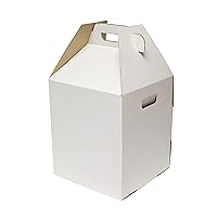 Disposable Cake Carrier Tall Cake Caddy 2 or 3 Layer Cake Carrier - 14 Inch Tall 12x12 Cake Box 10-Pack