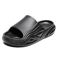 Cloud Slides Slippers for Men, EVA Anti-Slip Pillow Slippers Sandals House Casual Open Toe Cushioned Thick SoleSoft Rebound Indoor Outdoor Walking Shoes