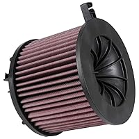 K&N Engine Air Filter: Increase Power & Acceleration, Washable, Premium, Replacement Car Air Filter: Compatible with 2015-2018 AUDI (A4, Quattro, A5, Sportback, Q5 II, RS4, RS5, S4, S5, FAW A4),E-0646
