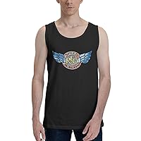 REO Music Speedwagon Tank Tops Men Fashion Loose Crew Neck Cotton Sleeveless Shirt Sports T-Shirt