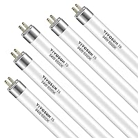 T5 Grow Light Bulbs 4 Ft 46 Inches, 54W 6500K HO Fluorescent Tubes Light Bulbs, Cool White T5 Bulb for 46 Inches T5 Light Fixtures, T5 Grow Lights for Indoor Plants, 4 Ft 54W Pack of 5
