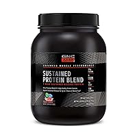 GNC AMP Sustained Protein Blend | Targeted Muscle Building and Exercise Formula | 4 Protein Sources with Rapid & Sustained Release | Gluten Free | Fruity Crisps | 28 Servings