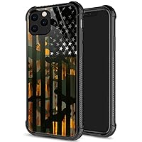 DJSOK Case Compatible with iPhone 12 Mini,Camouflage Tree Flag Case for iPhone 12 Minis for Man Boys Girls Shockproof Rugged Cover Case