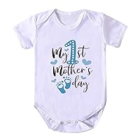 Children Clothes Sets Mommy and Me 1 PCS Jumpsuit Letter Printed Bodysuits Short Sleeve Outfits My 1st Mothers