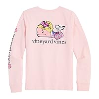 vineyard vines Girls' Cheerleader Whale Long-Sleeve Pocket Tee