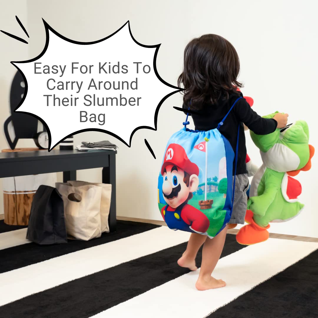Franco Slumber-Bags Kids Soft Lightweight 2 Piece Sleeping/Slumber Bag and Sling Bag Set