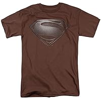 Popfunk Classic Superman Man of Steel Movie Gray Shield Black T Shirt & Stickers