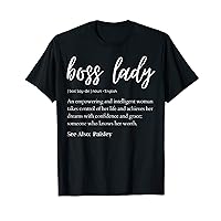 Novelty Boss Lady Definition Paisley Wife Girl Business T-Shirt