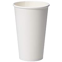 Amazon Basics Compostable Hot Paper Cup, 16 oz, 500 Count, White