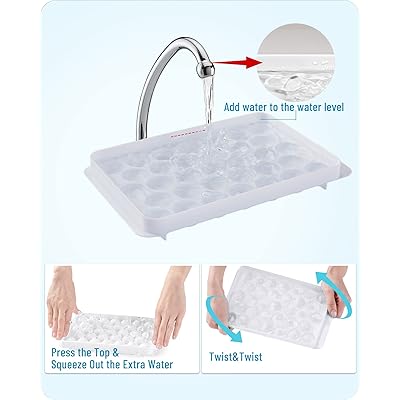  Icediver Circle Ball Ice Trays for Freezer with Lid