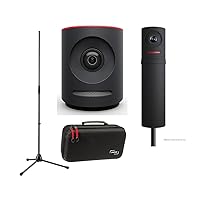 Plus Live Event Camera by Livestream, Black - Bundle Boost by Livestream, Case for Live Event Camera, K&M Microphone Stand