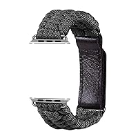 Paracord Strap Compatible with Apple Watch Band 38mm/40mm/41mm 42mm/44mm/45mm/49mm,Woven Nylon Loopback Sports Wristband for iWatch Bands Ultra Series 8 7 6 5 4 3 2 1 SE Men Women