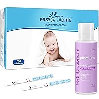 Easy@Home Ovulation Test Strips (100-pack) + Premom Fertility Lubricant 2 Fl Oz