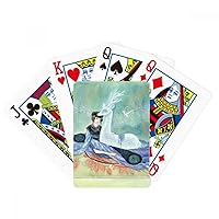 White Deer Chinese Antique Illustrator Poker Playing Magic Card Fun Board Game