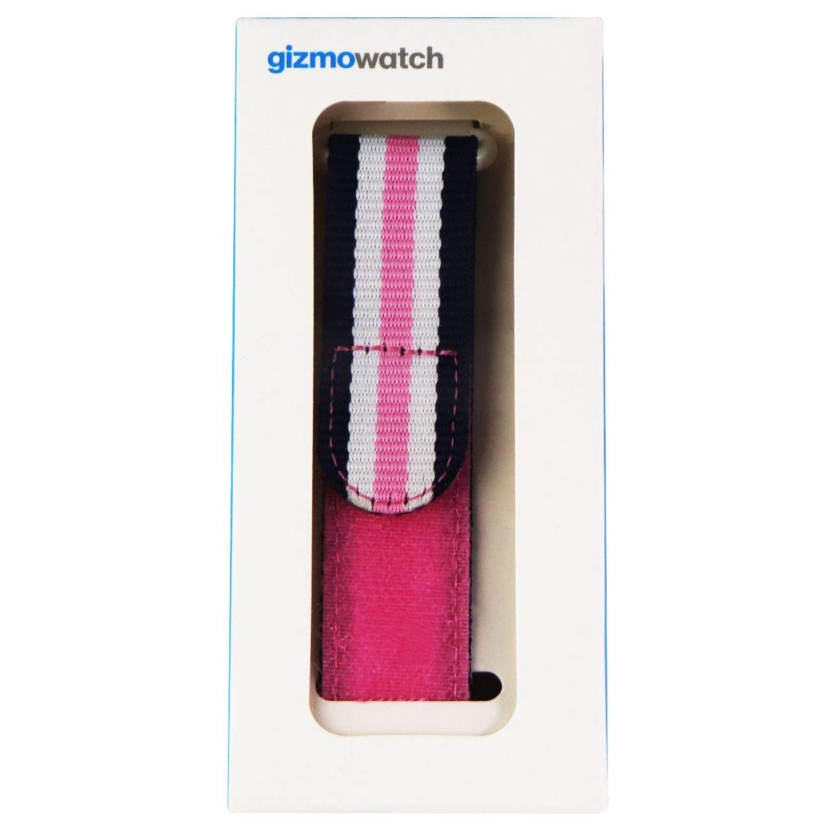 Gizmo Nylon Band for GizmoWatch (X53N3S) - Kids Size - Pink/White/Navy Stripe
