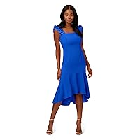Adrianna Papell Women's Satin Crepe High-Low Dress