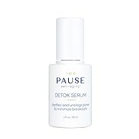 Pause Well Aging Detox Serum - Skin Care For Menopausal Women - Clarifies and Unclogs Pores - Skin Firming Serum That Lifts and Brightens - Balancing Serum For Fine Lines and Wrinkles - 1 fl oz