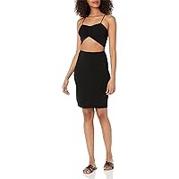 The Drop Women's Ailyn Strappy Fitted Cutout Mini Sweater Dress