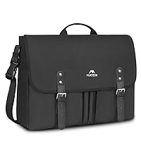 MATEIN 17 Inch Messenger Bags for Men, Large Laptop Briefcase Lightweight Unisex Crossbody Shoulder Bag College Satchel, Soft Water Resistant Daily Computer Sleeve Case for Travel Office Gifts, Black