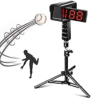 Baseball Radar Gun - Speed Sensors Baseball Speed Training Equipment with LED+LCD Larger Display, Handheld or Hand Free Speed Radar Gun for All Baseball Players| with Tripod