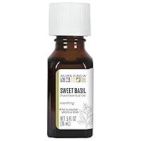 Aura Cacia Pure Basil, Sweet Essential Oil | 0.5 fl. oz. | Ocimum basilicum