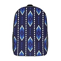 Aztec Pattern 17 Inches Unisex Laptop Backpack Lightweight Shoulder Bag Travel Daypack