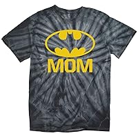 Popfunk Bat Mom Tie Dye Adult Unisex T Shirt (X-Large) Black Monochrome