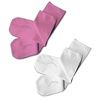 Seamless Sensitivity Socks - 2 Pack (Pink & White, Large)