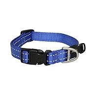 Reflective Dog Collar for Medium Dogs, Adjustable from 12-17 inches, Blue