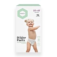 Clear+Dry™ Diaper Pants | Natural Training Diaper | Pure Ingredients, Water Based Ink, Non-Woven Fabric with Dermatest Excellent Seal | Rash Protection Diaper Set, Size 5 (26+ lbs.) 96 Count