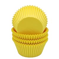 Premium Yellow Greaseproof Cupcake Liners Muffin Paper Baking Cups Standard Size, 100-Count