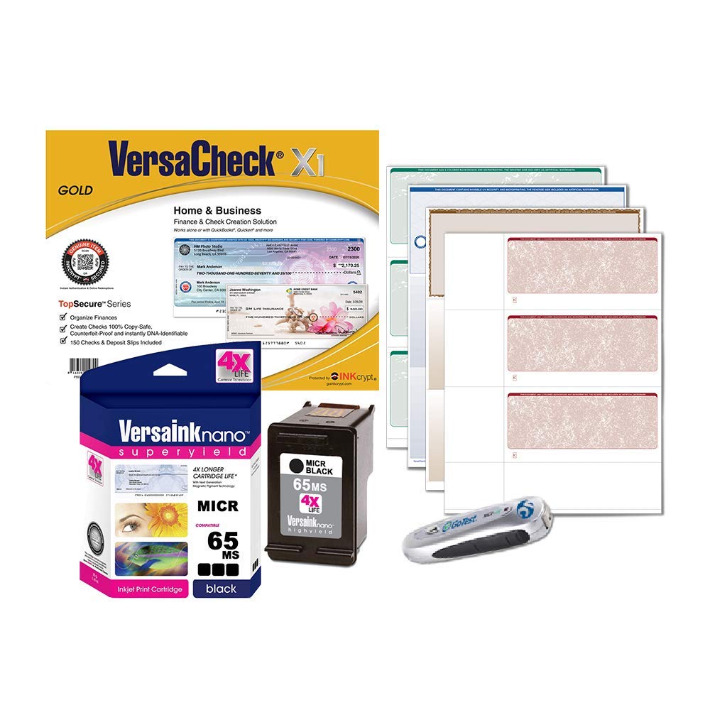 VersaCheck 65 MICR Ink Check Printer Conversion Kit, MICR Black