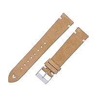 YANLITIAN Suede Watch Bands Straps Handmade Compatible With Men Women 18mm 20mm Leather Watch Strap Suede Brown 7 Colors Quick Release Watch Wristband Suit
