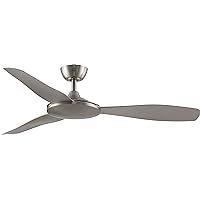 Fanimation GlideAire 52 inch Indoor/Outdoor Ceiling Fan with Brushed Nickel Blades - Brushed Nickel 1
