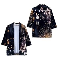 Kimono Samurai Men Cardigan Beach Costume Streetwear Traditional Clothes