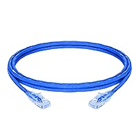 Panduit UTPSP10BUY Category-6 8-Conductor Strain Relief Clear Boot Patch Cord, 10-Feet, Blue