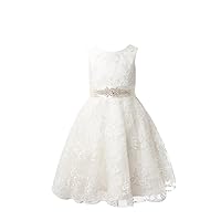 Miama Ivory Lace Wedding Flower Girl Dress Junior Bridesmaid Dress