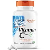 Vitamin C with Q-C - Vitamin C 1000mg Non-GMO, Vegan, Gluten Free, Soy Free, Sourced from Scotland Veggie Caps, 360 Count